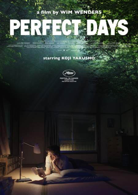 Affiche internationale anglaise du film Perfect Days de Wim Wenders (2023)